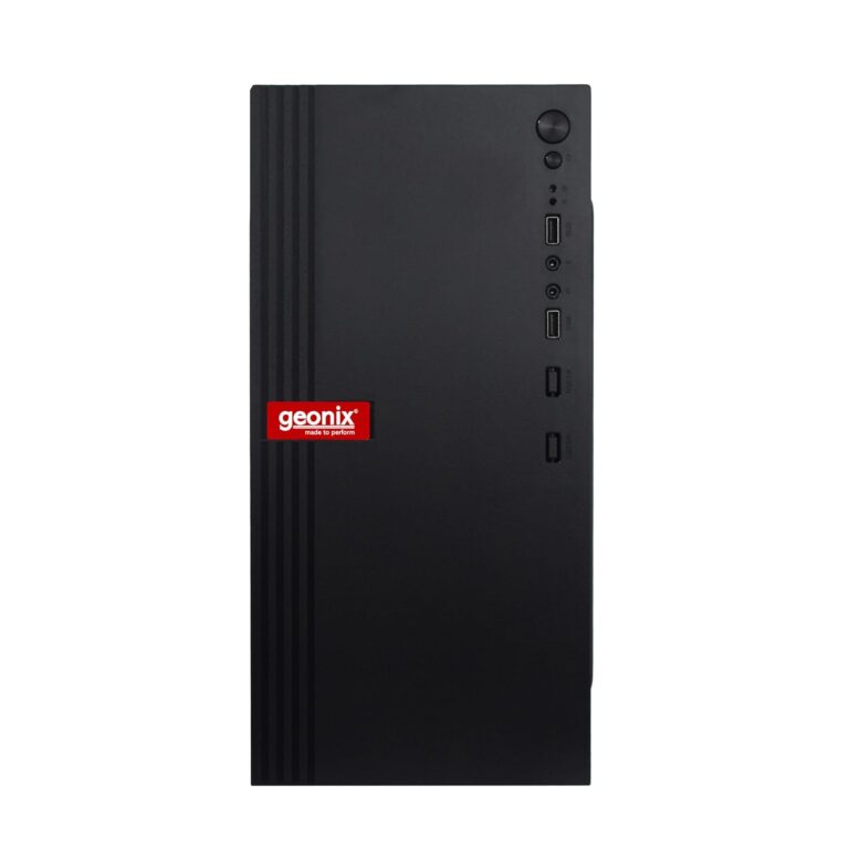 Geonix GX-1713 Cabinet/Computer Case with Audio Port, 2 USB 2.0 Port, Micro/Mini ATX Compatible, Ideal for Home, Office, Gaming (Black)