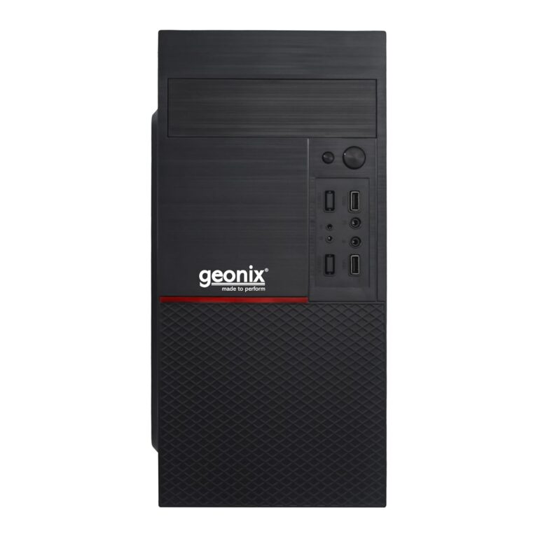 Geonix GX-1715 Cabinet/Computer Case with Audio Port, 2 USB 2.0 Port, Micro/Mini ATX Compatible, Ideal for Home, Office, Gaming (Black)