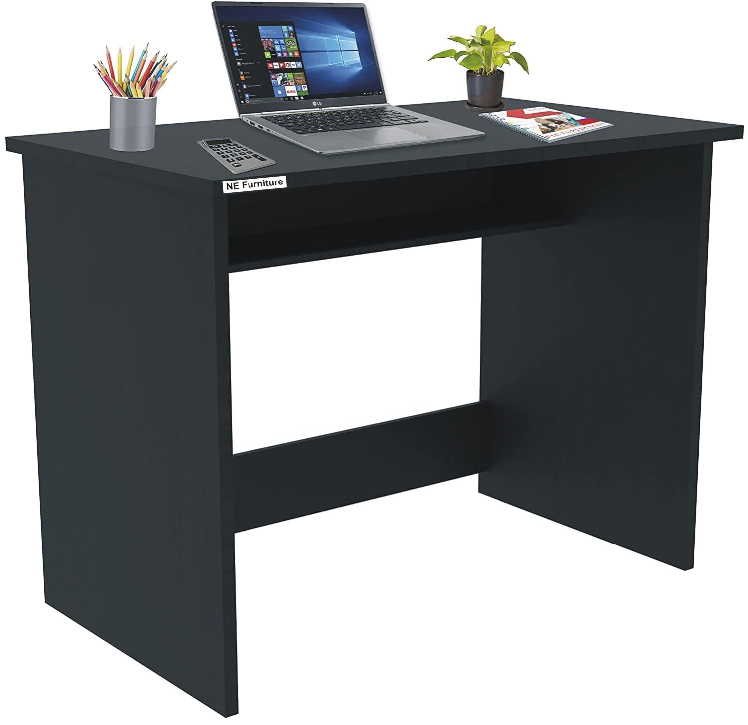 HVN India Engineered Wood Computer Desk Home/Office Desk Modern Simple Study Desk |Sturdy Small Desks for Small Spaces (SBF1) (Black)