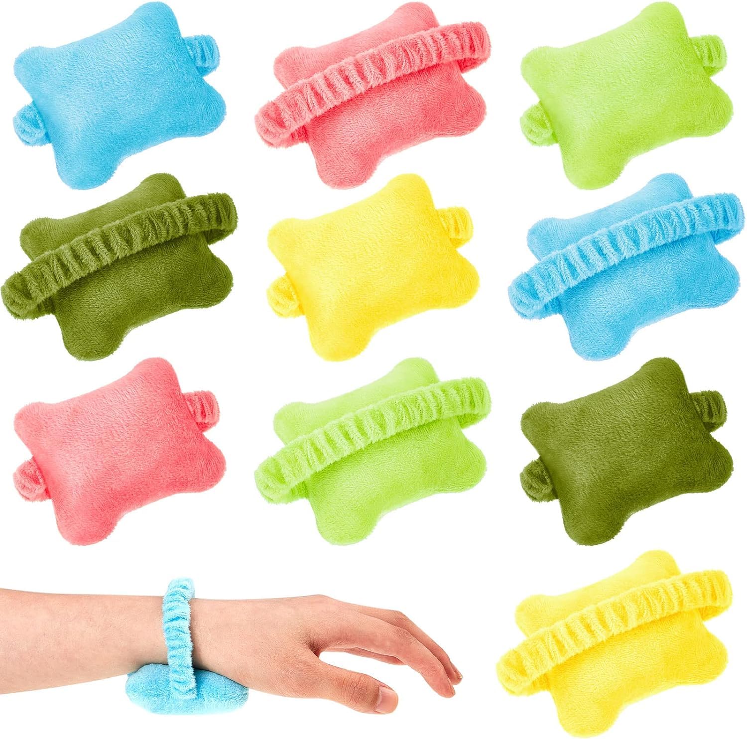 KICKZU Wrist Cushion Support, Soft Foam Wearable Mouse Wrist Rest Pad Small Pillow Mouse Wrist Cushion Support Comfortable Wrist Rest Wrist Support Pad Easy to Carry for Computer Home Office - Green