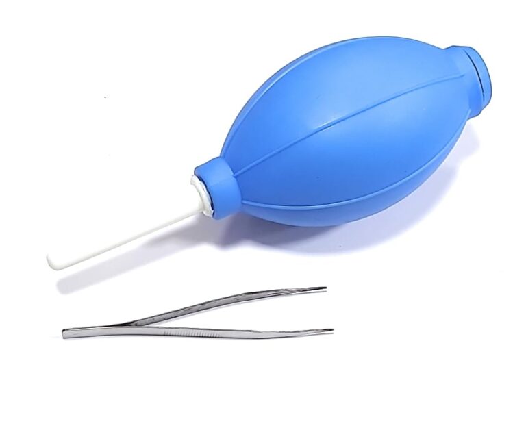 Khayl - Rubber Air Pump Cleaner Dust Blower + 3.5" Twezeer for Removing Small dust particals + Free Cloth for Keyboard, Watches, Key Board, Computer, CPU