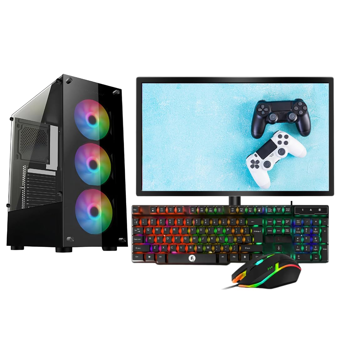 LOESIS Desktop Computer (Core I5/ 16GB RAM/ 512GB SSD/ 19INCH Moniter/KB & Mouse/Windows 11/ MS Office) Computer pc Set/Desktop pc New Full Set