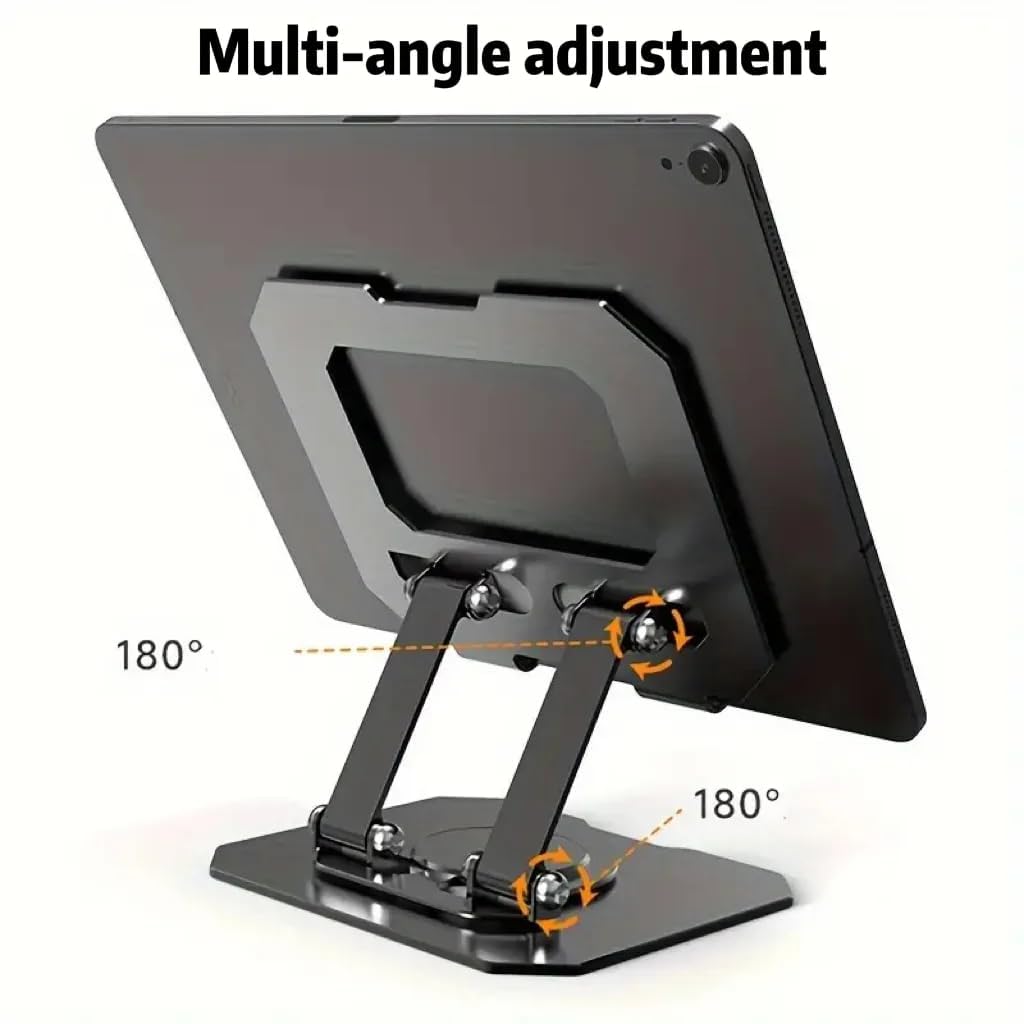 Laptop Stand with 360° Rotating Base, Ergonomic Adjustable Notebook Stand, Riser Holder Computer Stand Compatible w