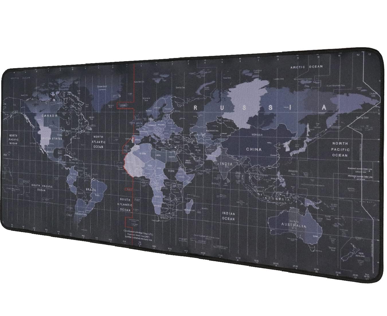 MISHTI World Map Extended Gaming Mouse Pad -Non-Slip Rubber Base -Large Desk Mat for Computer & Laptop- Stitched Edge Mouse Mat for Ultimate Control- Anti-Slip Surface[ 80 x 30 x 0.3 CM