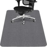 RUHIRA Office Chair Mat for Hardwood Floor, Computer Gaming Chair Mat, Office Chair Mat for Tile Floor, Large Floor Protector Rug, Anti-Slip, Easy to Clean, Size 120 x 90 CM (Pack of 1)