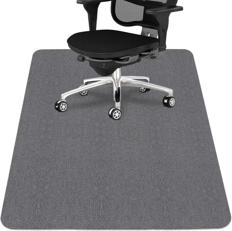 RUHIRA Office Chair Mat for Hardwood Floor, Computer Gaming Chair Mat, Office Chair Mat for Tile Floor, Large Floor Protector Rug, Anti-Slip, Easy to Clean, Size 120 x 90 CM (Pack of 1)