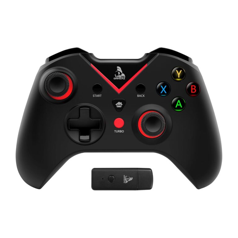 TAG Gamerz GWL1000 Wireless+Bluetooth+Wired Gamepad For PC/Android/PS3, Haptic Feedback, 8 Hour Non-Stop Gaming, Accurate Joystick, Controller With Ergonomic Design, Plug & Play Joypad, Windows 10/11