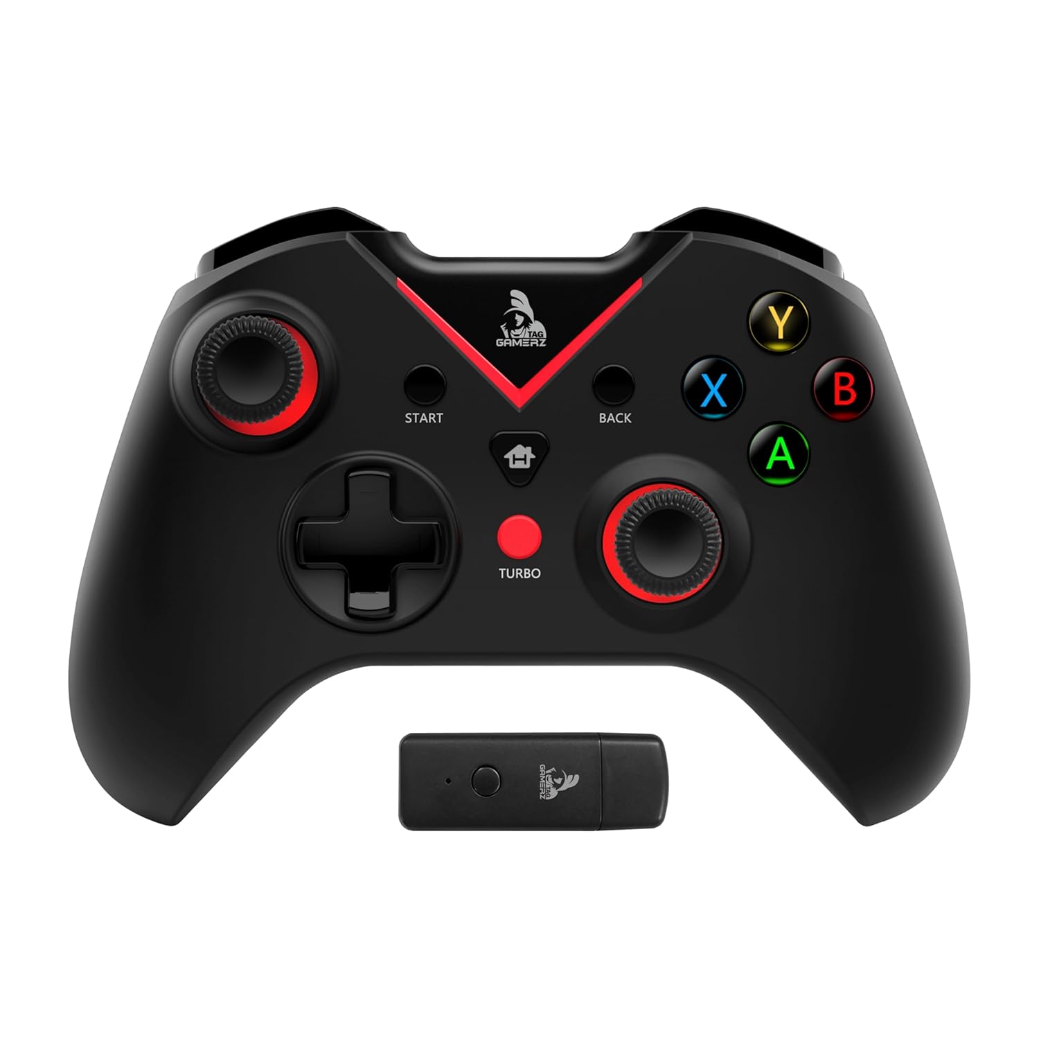 TAG Gamerz GWL1000 Wireless+Bluetooth+Wired Gamepad For PC/Android/PS3, Haptic Feedback, 8 Hour Non-Stop Gaming, Accurate Joystick, Controller With Ergonomic Design, Plug & Play Joypad, Windows 10/11