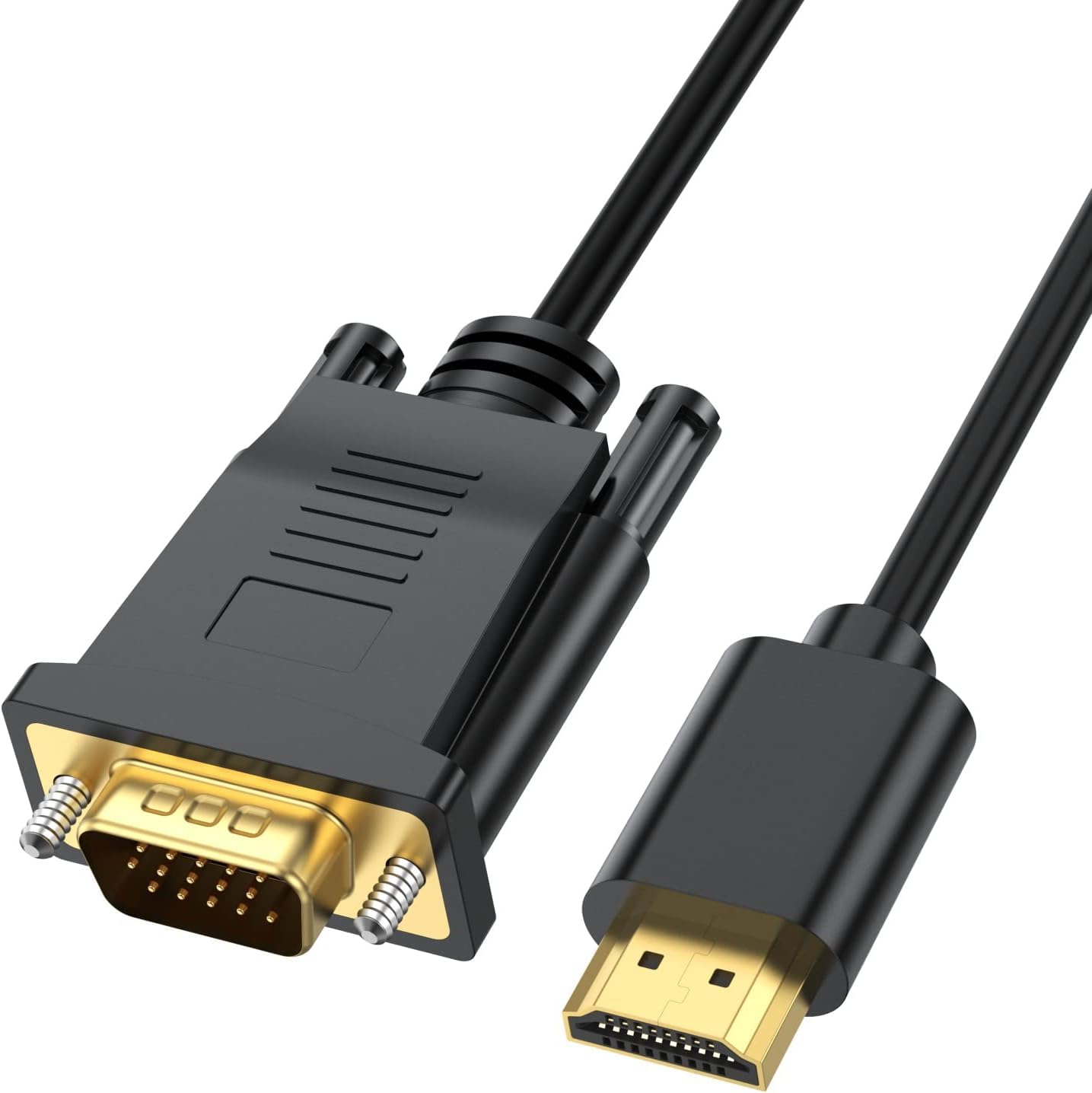 Tobo HDMI to VGA Cable 3.3 Feet, HDMI to VGA Adapter (Male to Male) 1080P HD Video Cord Compatible for Computer, Desktop, Laptop, PC, Monitor, Projector, HDTV and More (NOT Bidirectional) TD-1108H