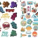 Travel Groovy Well Done Vinyl Stickers for Laptop, Journal, Guitar, Mobile Phone, Waterproof (Set 04)