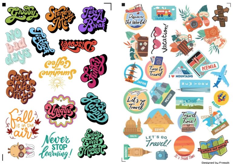 Travel Groovy Well Done Vinyl Stickers for Laptop, Journal, Guitar, Mobile Phone, Waterproof (Set 04)