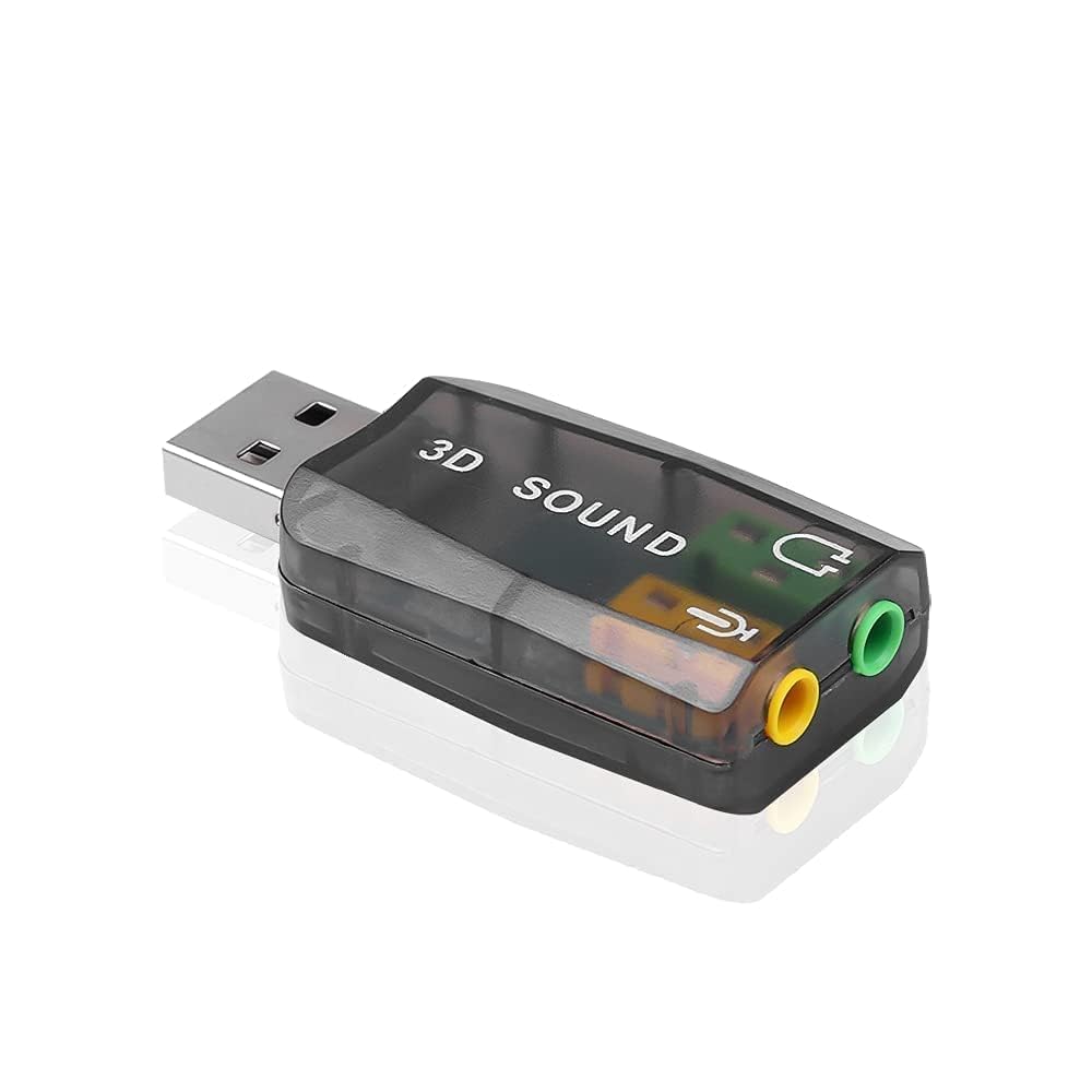 VOOCME 3D Sound 5.1 Channel USB Audio Controller External Sound Card (Integrated 2 Channel) for Computer/PC/Laptop.